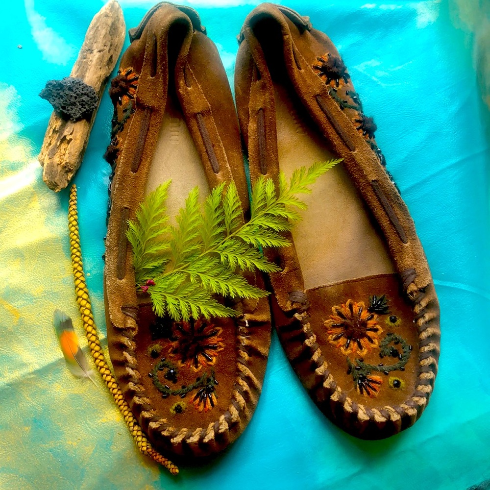 Y2K VTG MiU miU pRaDA 9 EUC Moccasin LoaFers  GoRG Worn 9.5 39.5 Flats Ballet